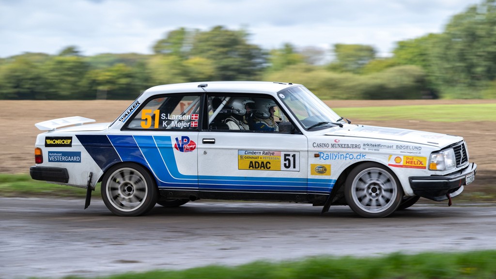 Kurt Mejer og Steen Kjær Larsen havde godt styr på de våde tyske veje i Cimbern Rallye 2022
(Foto: Niels Peder Terpager)